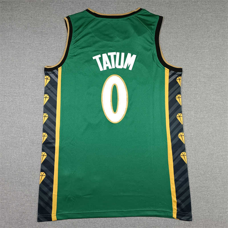 2022-23 Basketball Jayson 0 Tatum Jaylen 7 Brown Larry 33 Bird Jersey Stitched and Embroidery White Green Mens Shirts