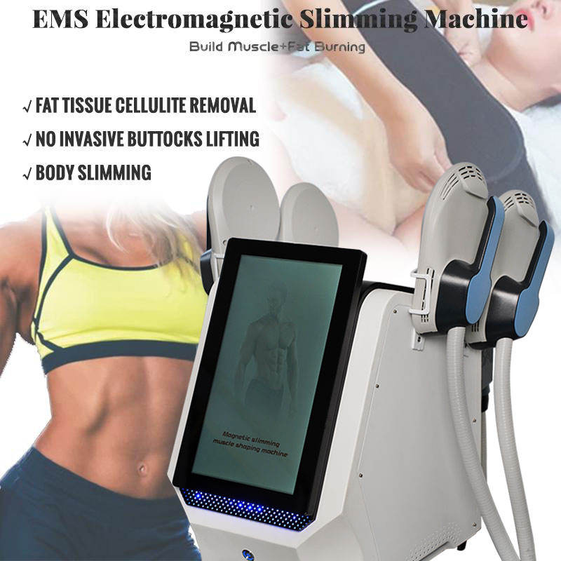 2023 4 In 1 Fat Burn Slimming Equipment Ems Portable Stimulator 4 Handles Ems Slim Neo Rf Muscle Body Sculpting Machine