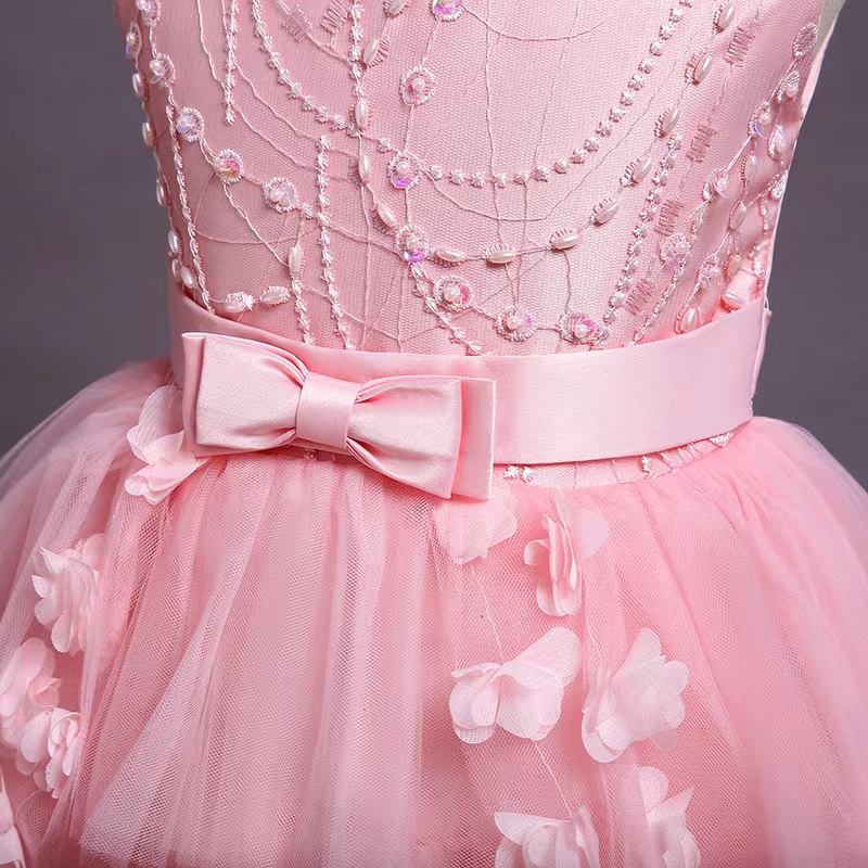 Wer Girl Dresses Weddings Sleeveless Tulle Party Dress For Kids Girls Lace Appliques Princess Ball Gown Pageant 403 6660311