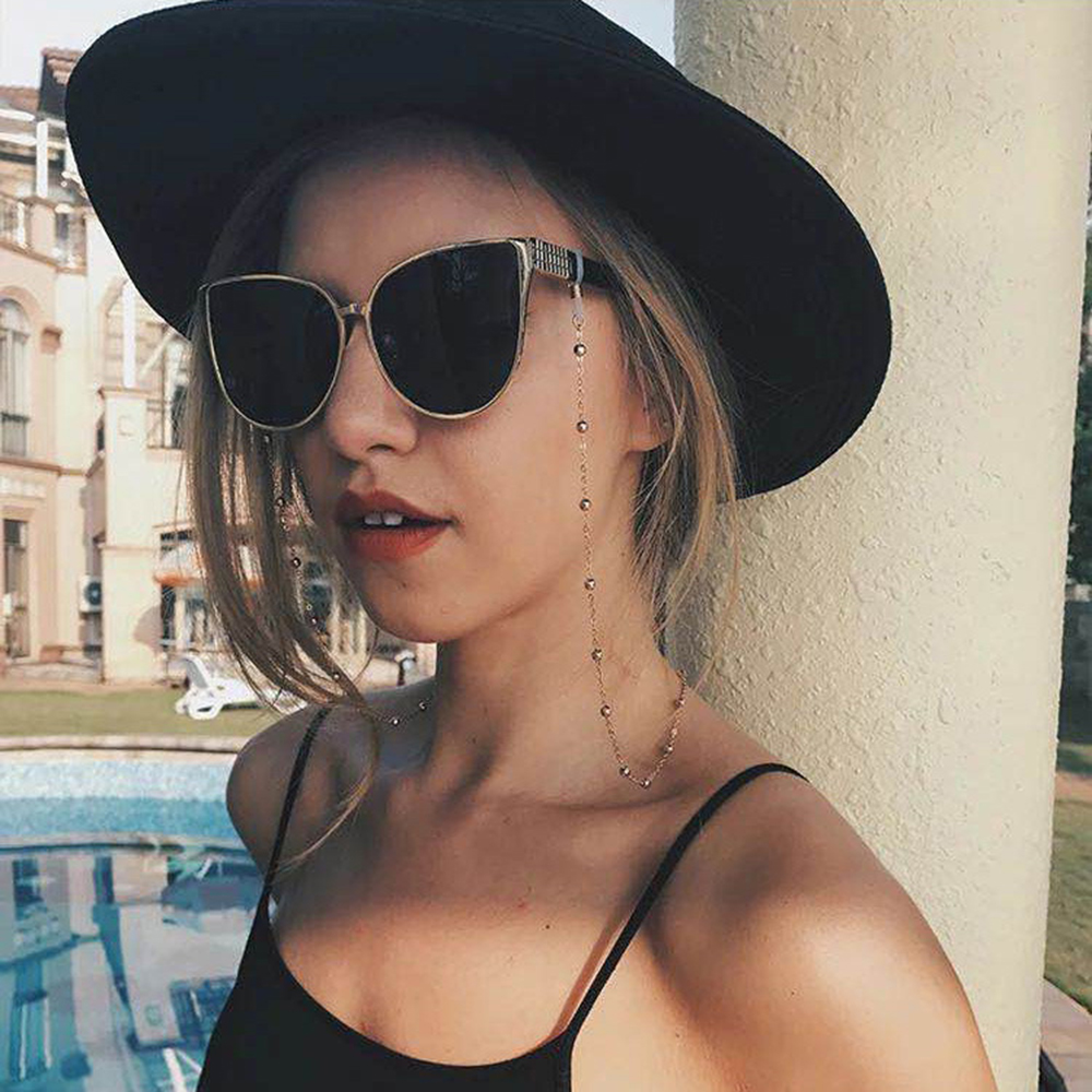 Fashion Glasses Beaded Glasses Chain For Women Summer Daisy Flower Beads Hangs Mask Strap Handmade Necklace Sunglasses Lany
