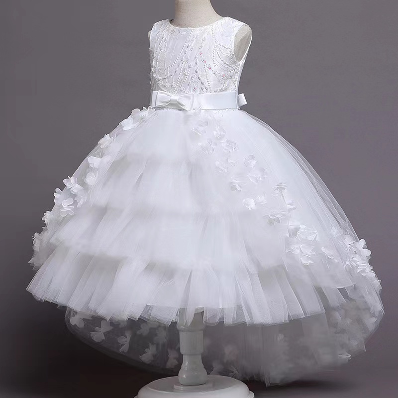 Wer Girl Dresses Weddings Sleeveless Tulle Party Dress For Kids Girls Lace Appliques Princess Ball Gown Pageant 403 6660311