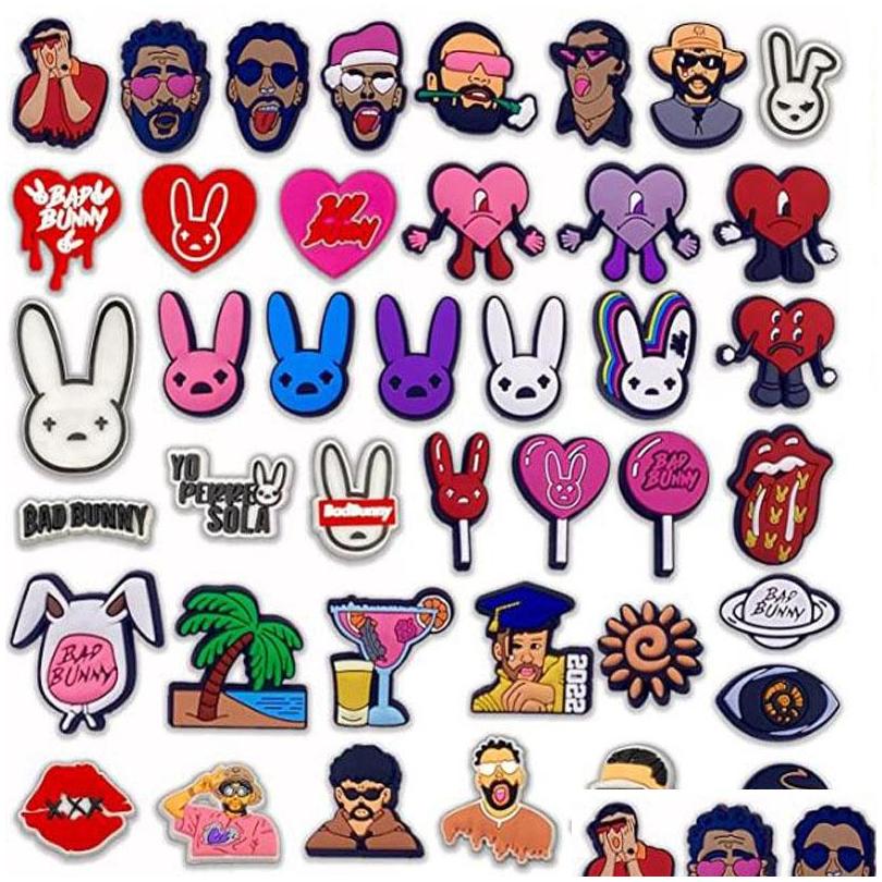 Shoe Parts Accessories Bad Bunny Croc Charms Pins Grow In Dark For Backpack Sandal Shoes Decal Drop Delivery Dhhtr
Shoe Parts Accessories Bad Bunny Croc Charms Pins Grow In Dark For Backpack Sandal Shoes Decal Drop Delivery Dhhtr