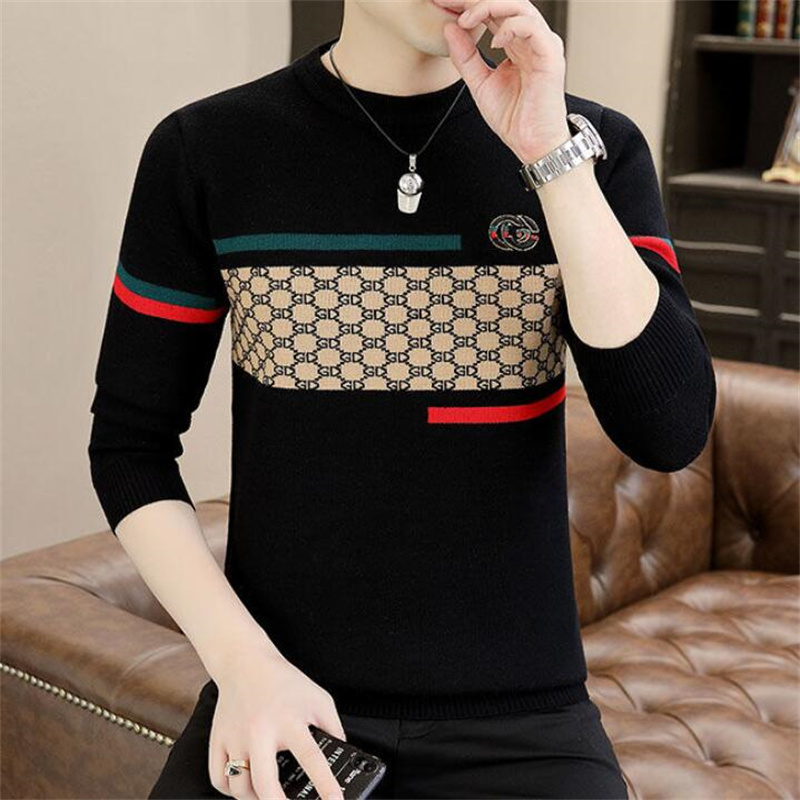 Autumn and winter 2022 New style men's women long sleeved t-shirt trend knitted base coat for men's autumn wear sweater