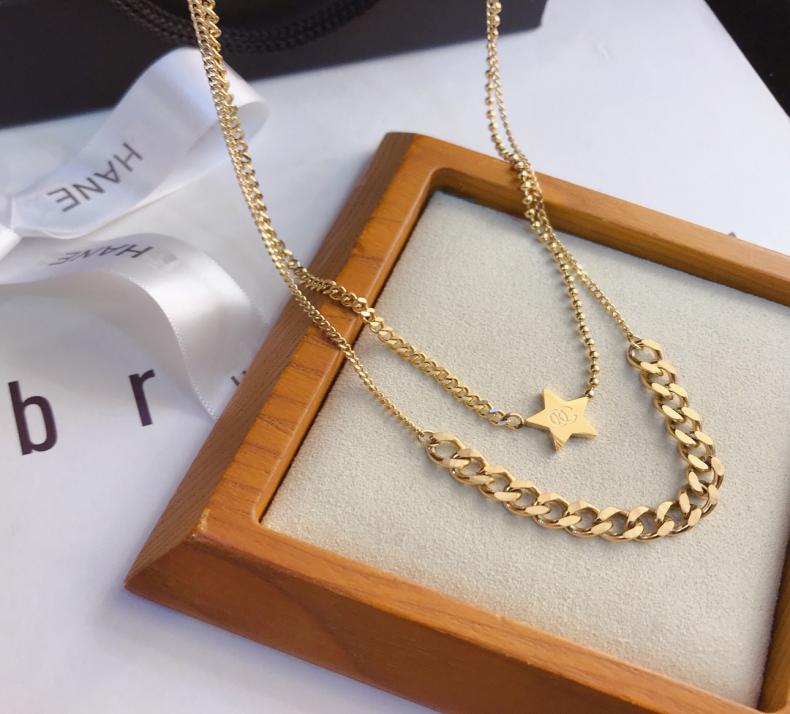 Fashion Women Luxury Designer Necklace Choker Chain 18K Gold Plated Stainless Steel Letter Pendants Necklaces Statement Jewelry Ac6039006
Fashion Women Luxury Designer Necklace Choker Chain 18K Gold Plated Stainless Steel Letter Pendants Necklaces Statement Jewelry Ac6039006