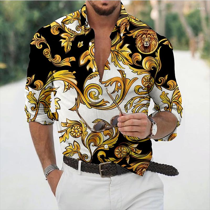 Men's Casual Shirts Summer Men's Baroque Style Short Sleeve V-Neck Top Gold Chain Print Street Cool Clothing Oversized European Size 5XL, Csmy-2071042
Men's Casual Shirts Summer Men's Baroque Style Short Sleeve V-Neck Top Gold Chain Print Street Cool Clothing Oversized European Size 5XL, Csmy-2071042