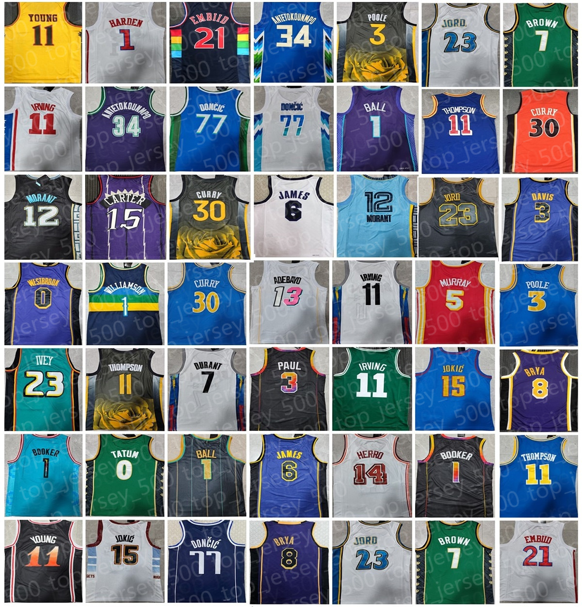 2022-23 stitch Basketball Ja Morant Jersey Stephen Curry LaMelo Ball Jimmy Butler Lillard Tatum Devin Booker Kevin Durant Luka Doncic Antetokounmpo Donovan Harden, As shown in illustration
2022-23 stitch Basketball Ja Morant Jersey Stephen Curry LaMelo Ball Jimmy Butler Lillard Tatum Devin Booker Kevin Durant Luka Doncic Antetokounmpo Donovan Harden, As shown in illustration