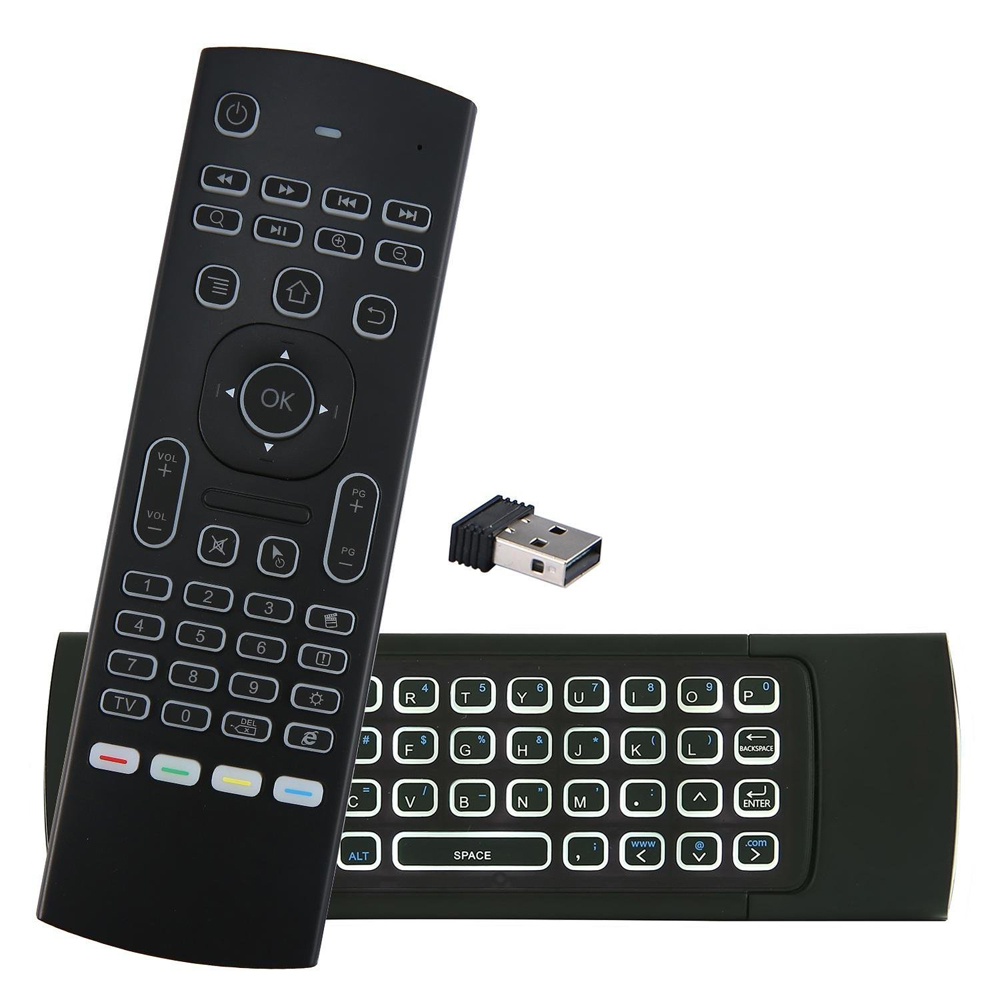 MX3 Backlight Wireless Keyboard With IR Learning 2.4G Wireless Remote Control Fly Air Mouse Backlit For Android TV Box PC i8 T3
