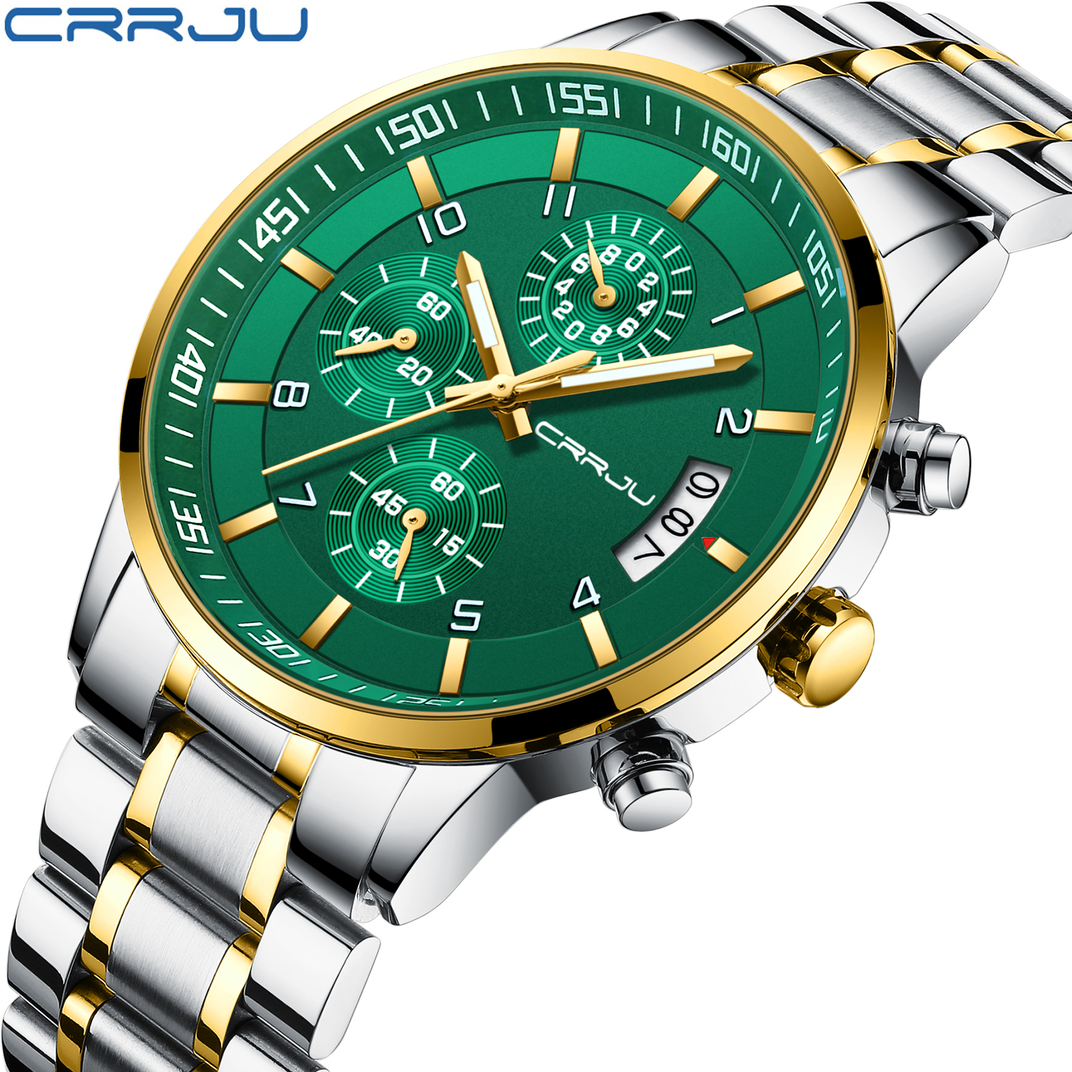 CRRJU Men's Watch Fashion Sports Watch Chronicle Home Timely Stainless Steel Watch Glow Pointer, 10
CRRJU Men's Watch Fashion Sports Watch Chronicle Home Timely Stainless Steel Watch Glow Pointer, 10