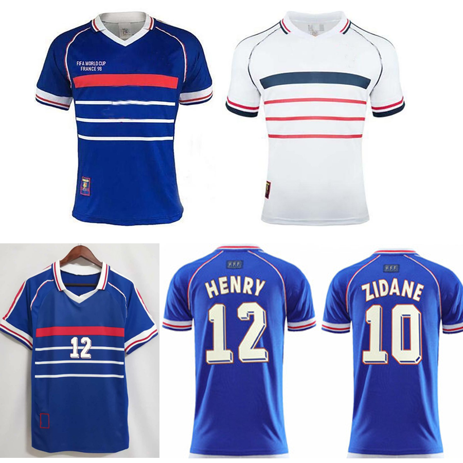 1998 french retro soccer jersey ZIDANE HENRY football shirts classic vintage men kids uniform FRANCE Djorkaeff Deschamps Petit maillot de footbal home away francia, 1998 world cup blue home kit
1998 french retro soccer jersey ZIDANE HENRY football shirts classic vintage men kids uniform FRANCE Djorkaeff Deschamps Petit maillot de footbal home away francia, 1998 world cup blue home kit