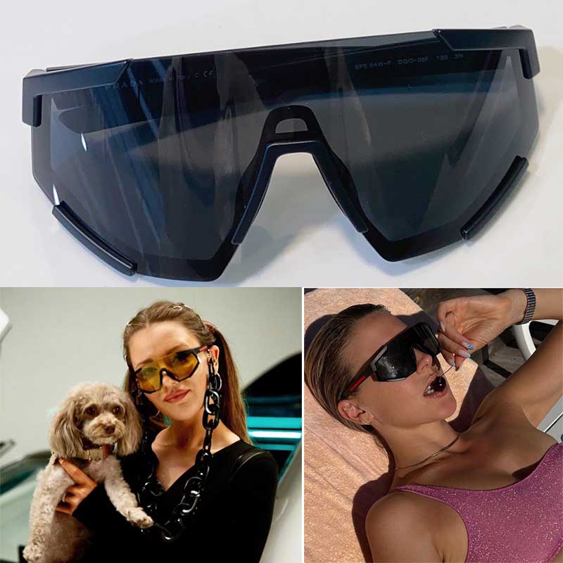 

Fashion Sunglasses Occhiali Linea Rossa Impavid Bandwidth Front Cover Active Geometry Sunglasses for Men and Women Holiday Beach Riding Glasses SPS04W