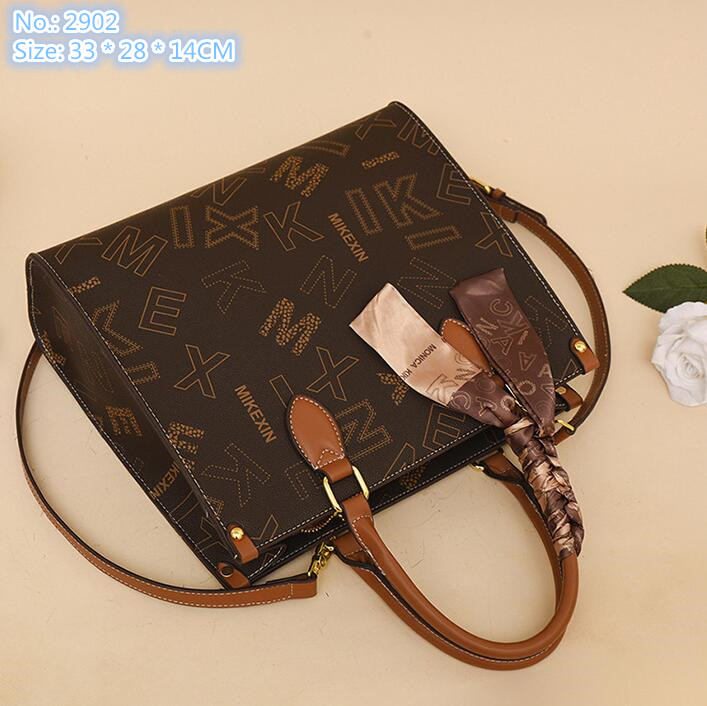 Wholesale factory ladies shoulder bag 2 color simple large-capacity printed handbag elegant atmosphere ribbon tote bag multifunctional leather backpack, Coffee-2902#
Wholesale factory ladies shoulder bag 2 color simple large-capacity printed handbag elegant atmosphere ribbon tote bag multifunctional leather backpack, Coffee-2902#