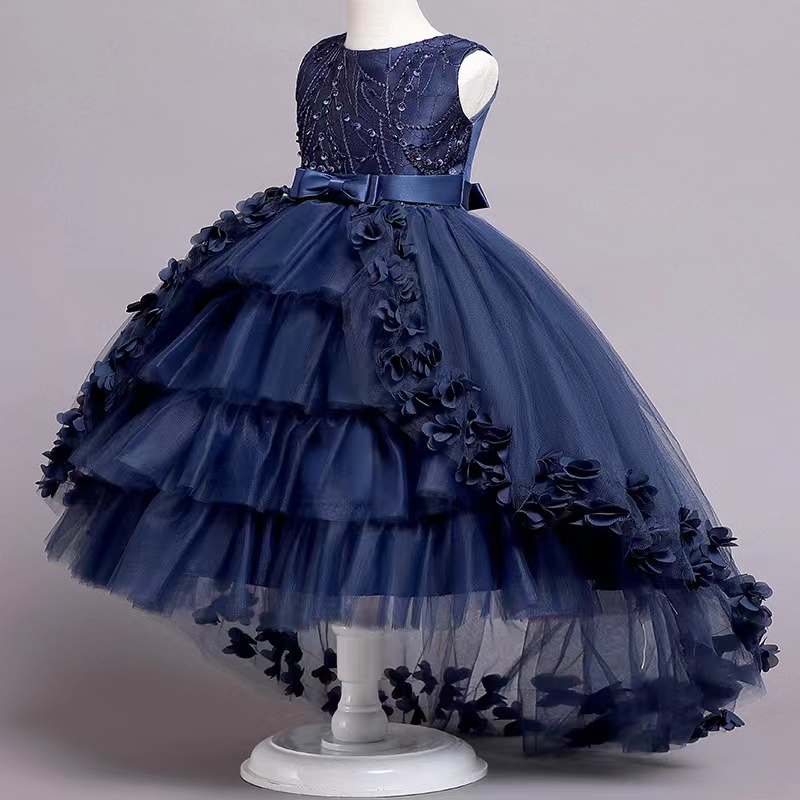Wer Girl Dresses Weddings Sleeveless Tulle Party Dress For Kids Girls Lace Appliques Princess Ball Gown Pageant 403 6660311