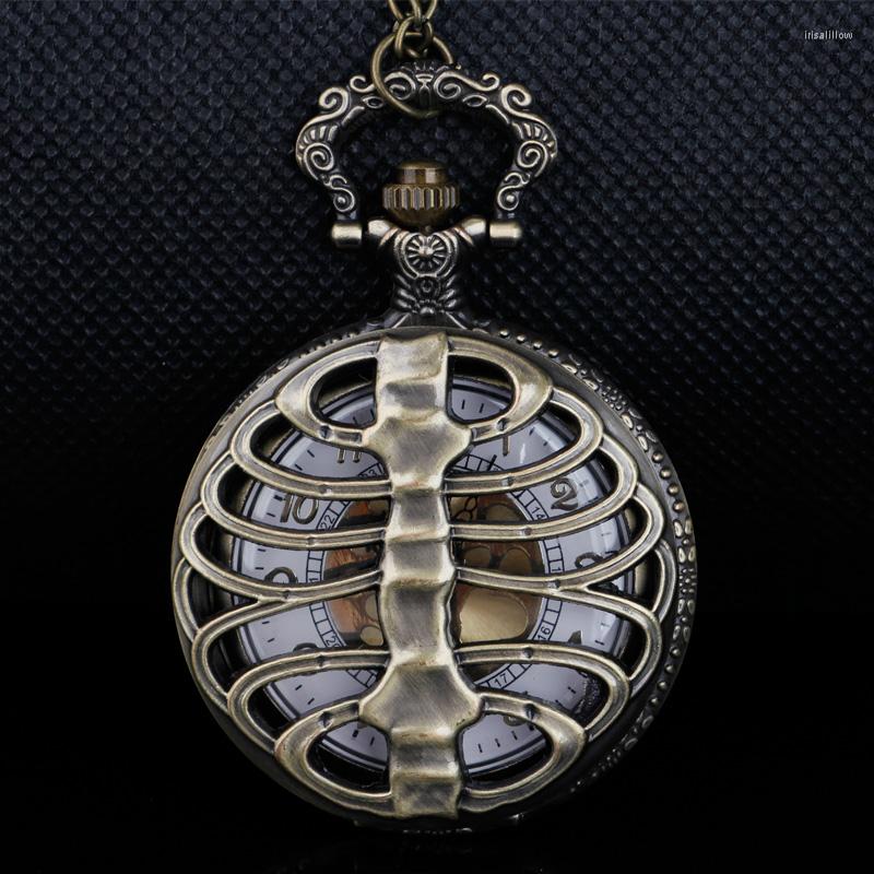 Pocket Watches Retro Skull Spine Hollow Quartz Watch Necklace Pendant Clock Chain Men's Women's Funny Gift Accessory Hours, Bronze
Pocket Watches Retro Skull Spine Hollow Quartz Watch Necklace Pendant Clock Chain Men's Women's Funny Gift Accessory Hours, Bronze