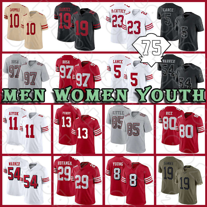 George Kittle Football Trey Lance Jersey Nick Bosa Deebo Samuel Jimmy Garoppolo Fred Warner 49ers Brock Purdy Christian McCaffrey Kyle Juszczyk Brandon Aiyuk Jason, Custom men (2022-49r)
George Kittle Football Trey Lance Jersey Nick Bosa Deebo Samuel Jimmy Garoppolo Fred Warner 49ers Brock Purdy Christian McCaffrey Kyle Juszczyk Brandon Aiyuk Jason, Custom men (2022-49r)