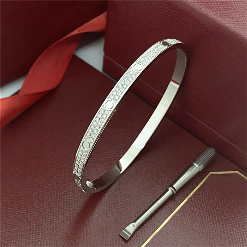 Fashion Gold Bangle Bracelet Bangles For Women Men Rose Gold Silver Diamond Titanium Steel Screw Luxury Designer Bracelets Jewelry With Velvet Bag
Fashion Gold Bangle Bracelet Bangles For Women Men Rose Gold Silver Diamond Titanium Steel Screw Luxury Designer Bracelets Jewelry With Velvet Bag
