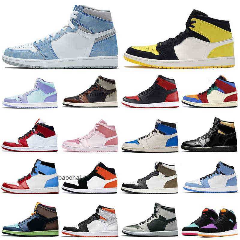 2026 Casual Lower Price 1s men basketball shoes 1 University Blue Obsidian Bred Shadow Digital Pink women mens trainers sports sneakers