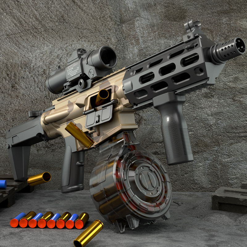 2022 New AAC Soft Bullet Shell Ejection Toy Electric Manual 2 Modes Shooting Model Launcher Rifle Sniper Gun For Adults Boys Children CS