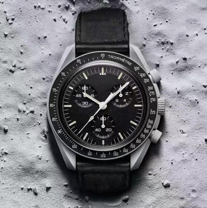 Bioceramic Planet Moon Mens Watches Full Function Quarz Chronograph Watch Mission To Mercury 41mm Nylon Luxury Watch Limited Edition Master Wristwatches, Box
Bioceramic Planet Moon Mens Watches Full Function Quarz Chronograph Watch Mission To Mercury 41mm Nylon Luxury Watch Limited Edition Master Wristwatches, Box