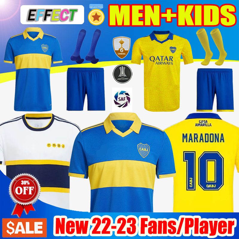 Player Fans Version Boca Juniors Soccer Jerseys 21 22 23 CARLITOS Retro MARADONA TEVEZ DE ROSSI 2021 2022 2023 home away Third thailand football shirt MEN SETS UNIFORM
