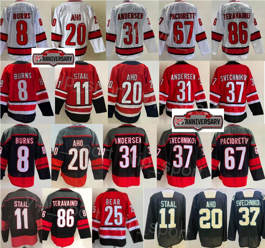 25 Anniversary Ice Hockey 67 Max Paciorett Jersey Man 31 Frederik Andersen 8 Brent Burns 11 Staal 20 Sebastian Aho 37 Andrei Svechnikov 10 Ron Francis Sewing Sport, With patch
25 Anniversary Ice Hockey 67 Max Paciorett Jersey Man 31 Frederik Andersen 8 Brent Burns 11 Staal 20 Sebastian Aho 37 Andrei Svechnikov 10 Ron Francis Sewing Sport, With patch