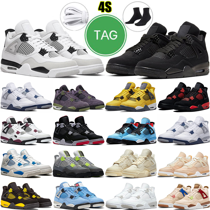 Og 4 Basketball Shoes 4s Black Cat Military Black University Blue Red Thunder Sail Infrared Cactus Jack Bred Lightning Neon Men Women Trainers 36-47
Og 4 Basketball Shoes 4s Black Cat Military Black University Blue Red Thunder Sail Infrared Cactus Jack Bred Lightning Neon Men Women Trainers 36-47