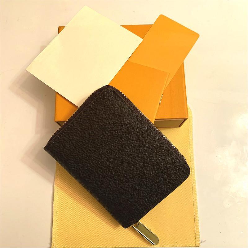 Wallets Holders High quality leather Fashion men's women clutch lady ladies mini wallet zipper wallets purse card holder Purse Bag Y260206