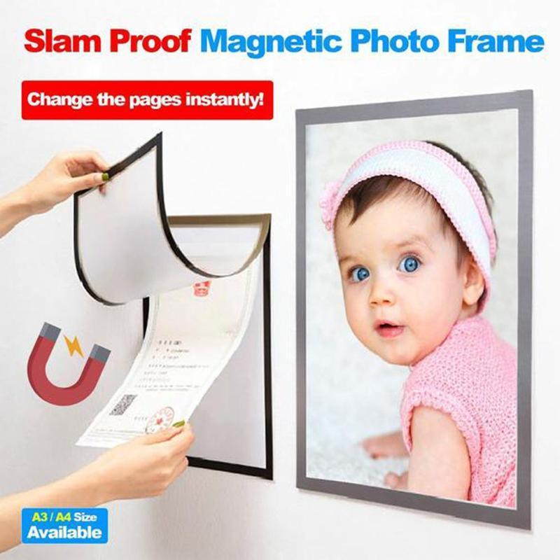 

Frames Po Frame A4 A3 Magnetic Cadre Picture Baby Slam Proof Refrigerator Wall Decor Porta Retrato Marco Foto Ramka Na Zdjecie#YL5