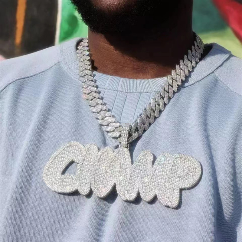 New Trendy Gold Silver Colors Shiny Baguettes CZ Stone Custom Name Letter Pendant Hiphop Jewelry with 3mm 24inch Rope Chain
New Trendy Gold Silver Colors Shiny Baguettes CZ Stone Custom Name Letter Pendant Hiphop Jewelry with 3mm 24inch Rope Chain