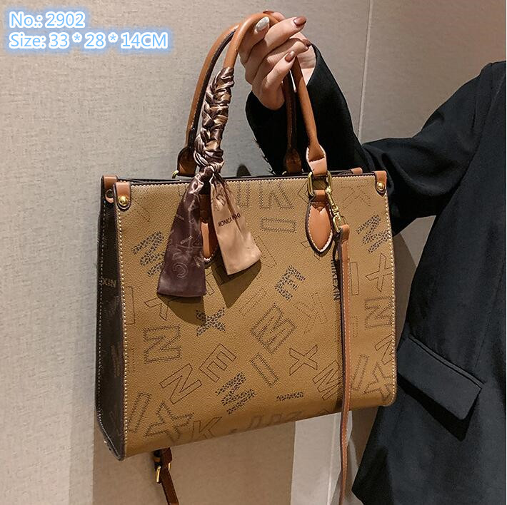 Wholesale factory ladies shoulder bag 2 color simple large-capacity printed handbag elegant atmosphere ribbon tote bag multifunctional leather backpack, Coffee-2902#
Wholesale factory ladies shoulder bag 2 color simple large-capacity printed handbag elegant atmosphere ribbon tote bag multifunctional leather backpack, Coffee-2902#