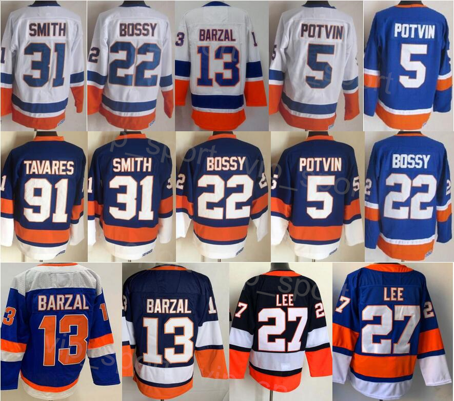 Men Ice Hockey 13 Mathew Barzal Jersey 27 Anders Lee Blank Vintage 22 Mike Bossy 5 Denis Potvin 31 Billy Smith 91 John Tavares Retro Stadium Series Blue White DaoRen
Men Ice Hockey 13 Mathew Barzal Jersey 27 Anders Lee Blank Vintage 22 Mike Bossy 5 Denis Potvin 31 Billy Smith 91 John Tavares Retro Stadium Series Blue White DaoRen