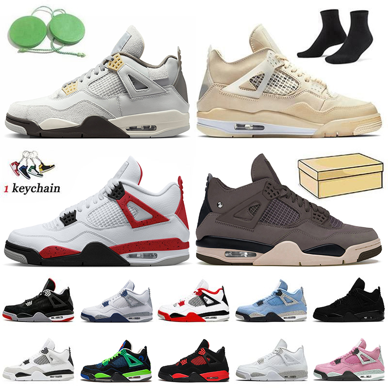 Basketball Shoes JUMPMAN 4 A Ma Maniere 4s Craft Photon Dust Women Mens Trainers 2023 Red Cement Canvas White Oreo Sail Midnight Navy Black