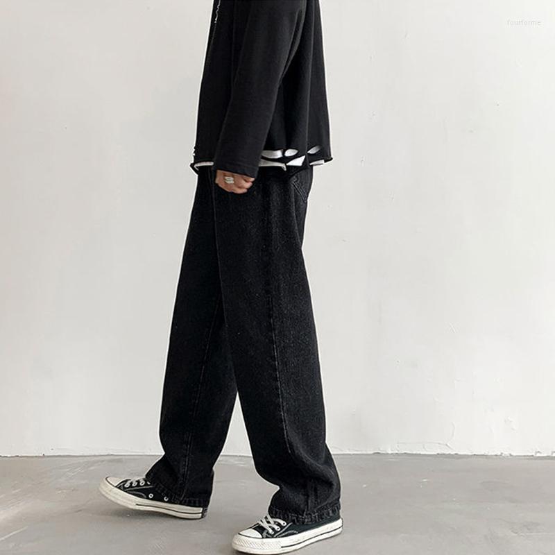 Men's Jeans Summer High Street Casual Classic Baggy Pants Men's Korean Fashion Hip Hop Denim Straight Wide Leg Trousers Pantalones