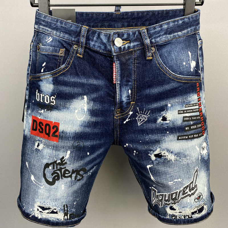 DSQ2 Italian Style Denim Shorts Men's Large -38 Cotton High Quality Luxury Knee Length Jeans European and American Brand Fashion Classic Vintage Denim Shorts, Blue
DSQ2 Italian Style Denim Shorts Men's Large -38 Cotton High Quality Luxury Knee Length Jeans European and American Brand Fashion Classic Vintage Denim Shorts, Blue
