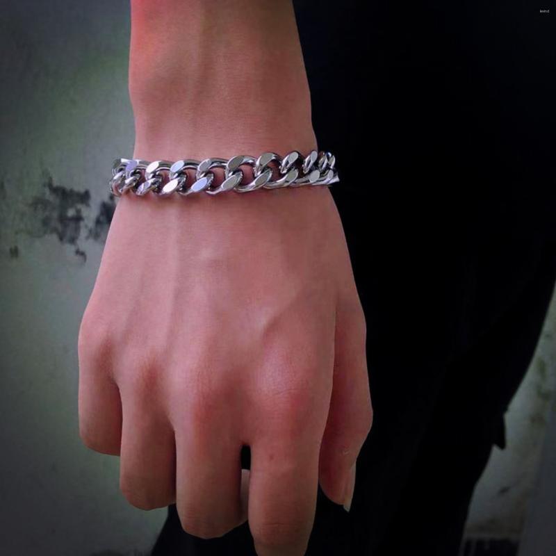 Link Bracelets Fine Jewelry Trendy Cuban Chain Men Bracelet Classic Stainless Steel For Women Gift 10mm 20cm C 
Link Bracelets Fine Jewelry Trendy Cuban Chain Men Bracelet Classic Stainless Steel For Women Gift 10mm 20cm C
