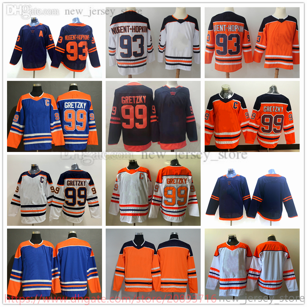 Movie College Hockey Wears Jerseys Stitched 99WayneGretzky 93 RyanNugent-Hopkins Men Reverse retro Blank Black White Orange Blue Jersey, As picture
Movie College Hockey Wears Jerseys Stitched 99WayneGretzky 93 RyanNugent-Hopkins Men Reverse retro Blank Black White Orange Blue Jersey, As picture