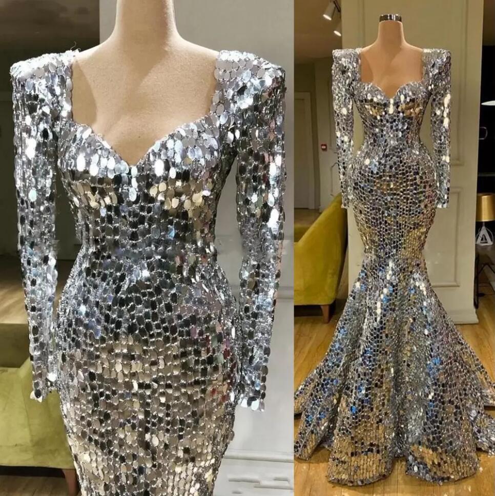 Sparkly Sequins Silver Mermaid prom Dresses Sweetheart Neck Long Sleeves aso ebi african Plus Size Formal evening Occasion Gowns, Yellow
Sparkly Sequins Silver Mermaid prom Dresses Sweetheart Neck Long Sleeves aso ebi african Plus Size Formal evening Occasion Gowns, Yellow