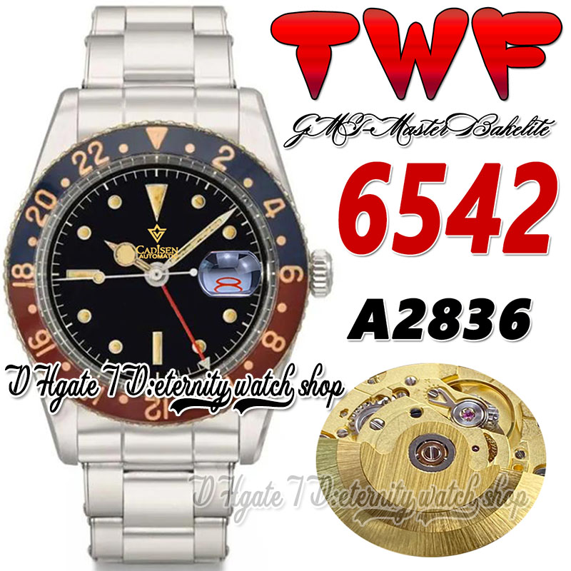 TWF tw6542 Vintage GMT A2836 Automatic Mens Watch 38mm Coke Bezel Black Stick Dial Red Calendar Oystersteel Stainless Steel Bracelet Super Edition eternity Watches, Watch waterproof cost
TWF tw6542 Vintage GMT A2836 Automatic Mens Watch 38mm Coke Bezel Black Stick Dial Red Calendar Oystersteel Stainless Steel Bracelet Super Edition eternity Watches, Watch waterproof cost