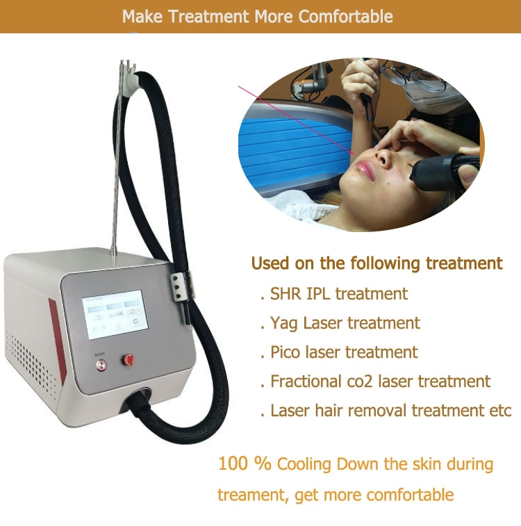 Colder Air Machine Cold Air Skin Cooling System Relieve Pain for comfortable safe laser treatments