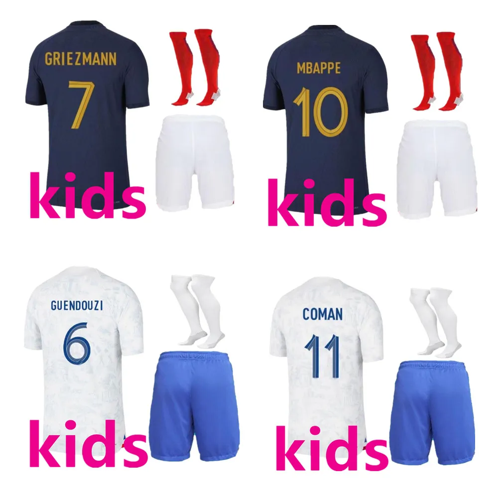 KIDS maillot de foot football kits Tracksuits ENZEMA MBAPPE GRIEZMANN French soccer jerseys KANTE POGBA GIROUD GUENDOUZI 22 23 Maillot de football Kid footbal kit, 22/23 home 
KIDS maillot de foot football kits Tracksuits ENZEMA MBAPPE GRIEZMANN French soccer jerseys KANTE POGBA GIROUD GUENDOUZI 22 23 Maillot de football Kid footbal kit, 22/23 home