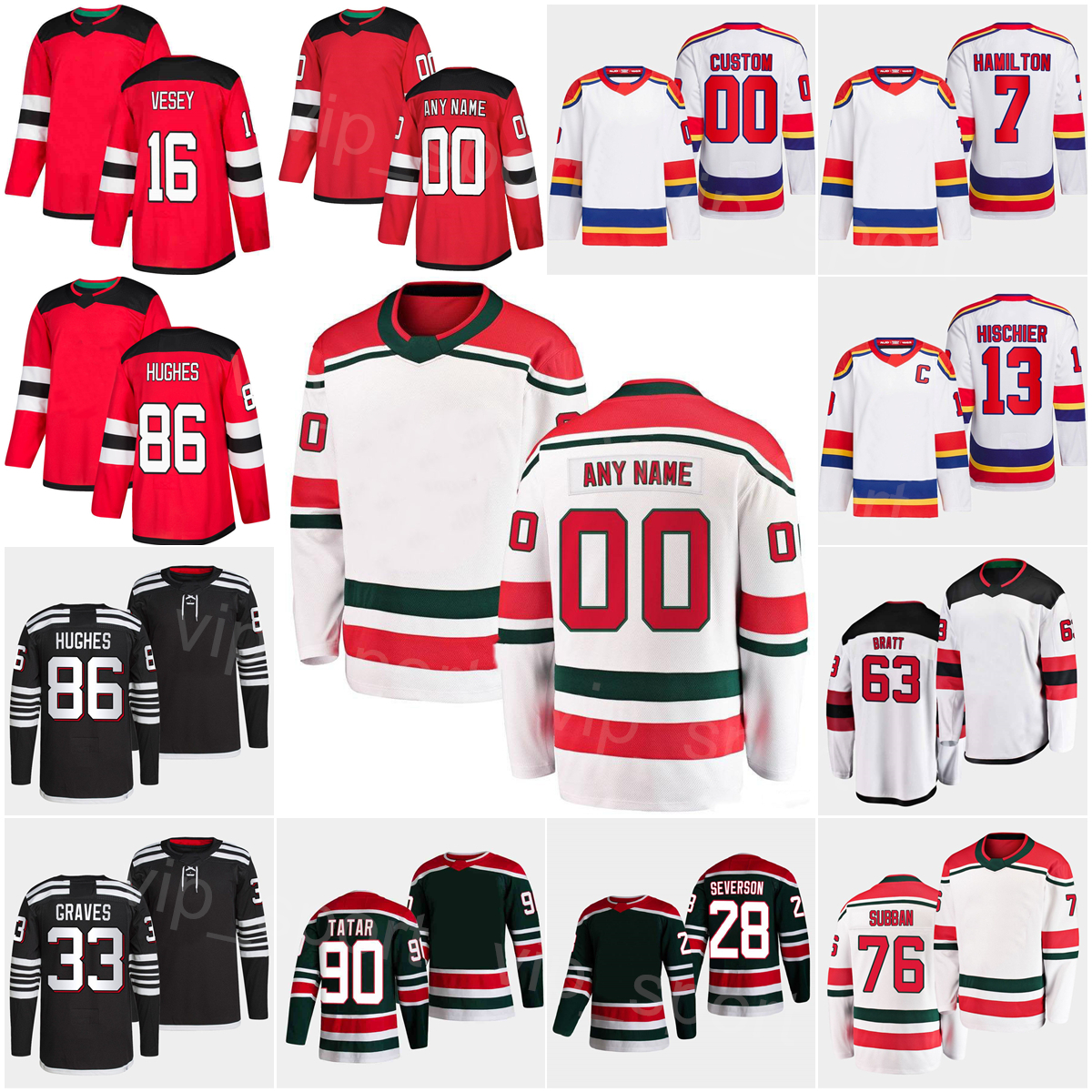 2023 Hockey Reverse Retro 7 Dougie Hamilton Jersey 18 Dawson Mercer 28 Damon Severson 63 Jesper Bratt 86 Jack Hughes 13 Nico Hischier 76 PK Subban Custom Name Number, Red
2023 Hockey Reverse Retro 7 Dougie Hamilton Jersey 18 Dawson Mercer 28 Damon Severson 63 Jesper Bratt 86 Jack Hughes 13 Nico Hischier 76 PK Subban Custom Name Number, Red