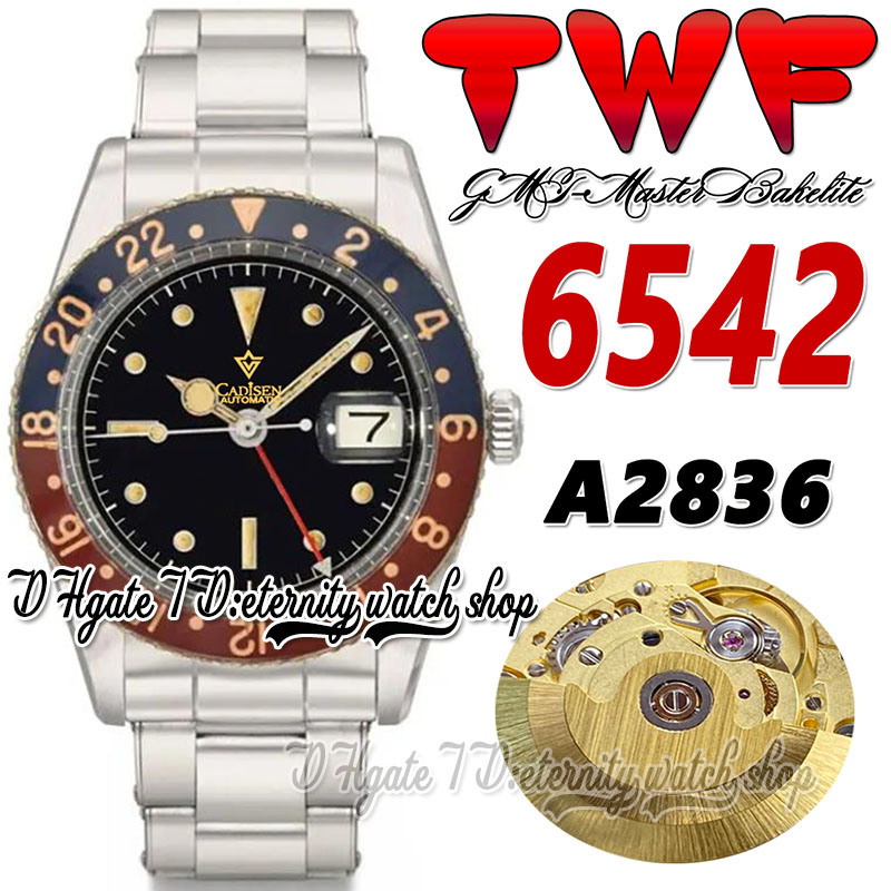 TWF tw6542 Vintage GMT A2836 Automatic Mens Watch 38mm Coke Bezel Black Stick Dial Calendar Oystersteel Stainless Steel Bracelet Super Edition eternity Watches, Watch waterproof cost
TWF tw6542 Vintage GMT A2836 Automatic Mens Watch 38mm Coke Bezel Black Stick Dial Calendar Oystersteel Stainless Steel Bracelet Super Edition eternity Watches, Watch waterproof cost