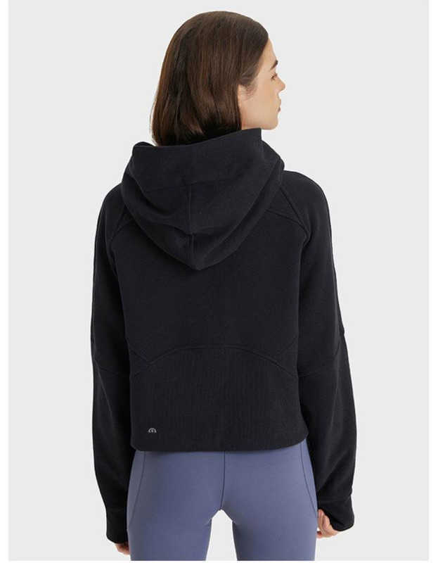 Designer Short Jacket Wearing Plush Sports Coat In Autumn And Winter Cold Proof And Warm Dew Sweater Hooded And Loose Women's Yoga Black Lululemens Womens Jackets
Designer Short Jacket Wearing Plush Sports Coat In Autumn And Winter Cold Proof And Warm Dew Sweater Hooded And Loose Women's Yoga Black Lululemens Womens Jackets