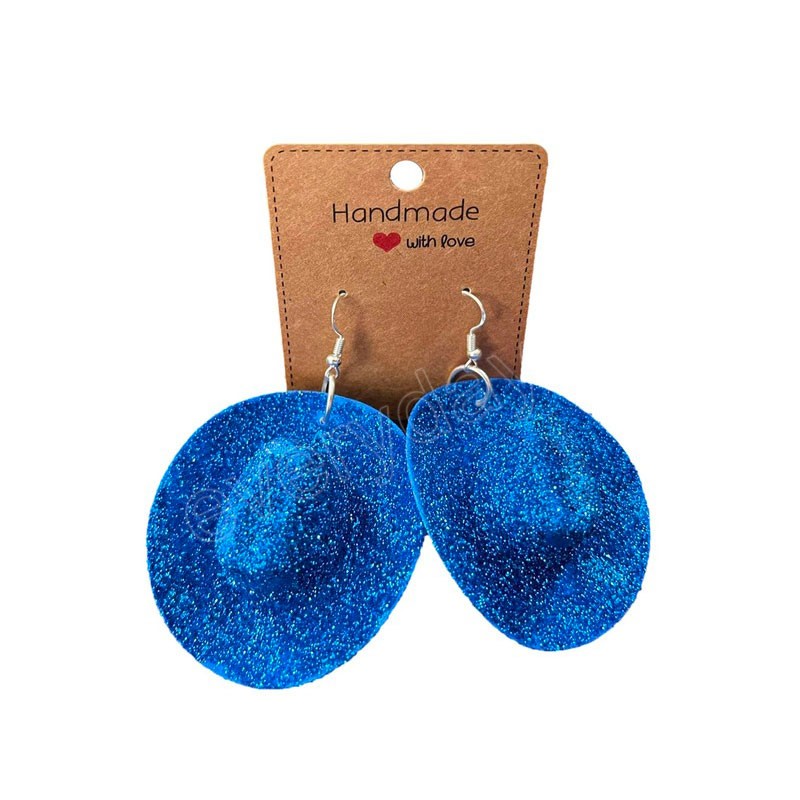 Vintage Cowboy Hat Shape Dangle Hook Earrings Big Pendant Resin Earring For Women Girls Fashion Jewelry Party Gifts