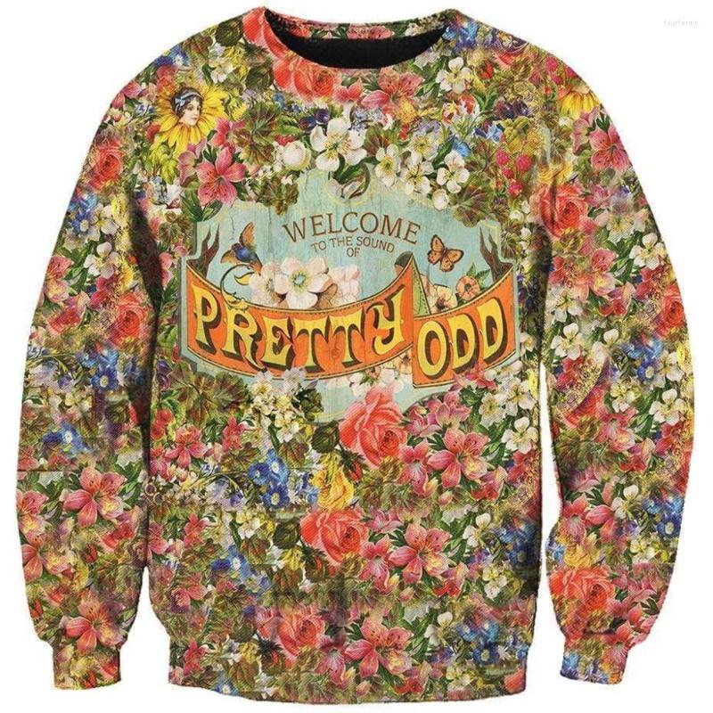 Men's Hoodies 2022 Fashion Funny Panic Vintage Flower At The Disco Yellow Patterns Printed 3d Men Women Hoody Tracksuit