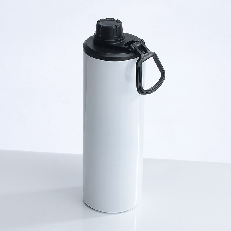 20oz Sublimation Skinny Tumblers with 2 lids Straight blank white Sub sports water bottle for children students Stainless steel vacuum insulated cup