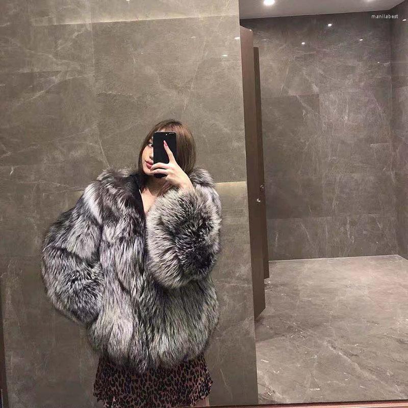 Women's Fur Women Real Mink Coats Female Coat Genuine Long Ladies Winter Clothes Oversize 6xl 5xl 7xl Imitation