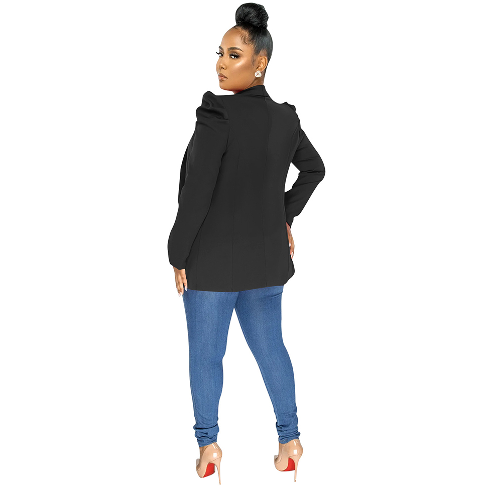 Women Suits Open Front Business Casual Pockets Work Office Blazer Jacket Suit