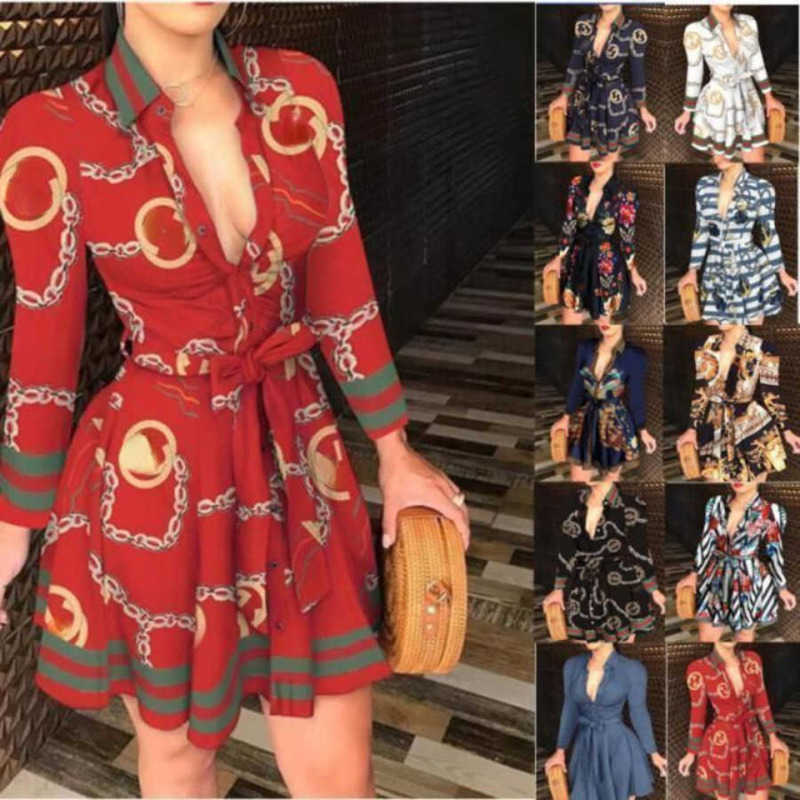 2023 Spring Casual Dresses 3XL Women Lace Up Button Down Chain Printed Lapel Neck Party Dress Sexy Bandage Skirt 10 Colours, 3#
2023 Spring Casual Dresses 3XL Women Lace Up Button Down Chain Printed Lapel Neck Party Dress Sexy Bandage Skirt 10 Colours, 3#