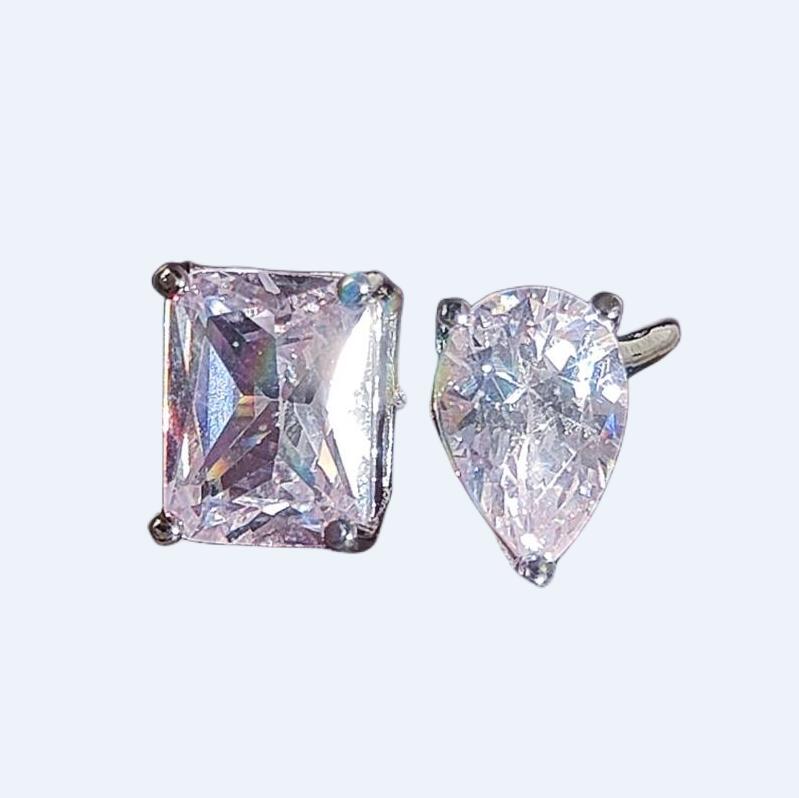 Choucong Wedding Ring Simple Fashion Jewelry 925 Sterling Silver Water Drop White Topaz CZ Diamond Gemstones Party Women Open Adjustable Ring For Love