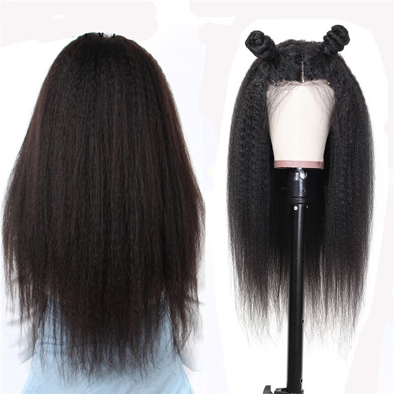 Natural Color Brazilian 100% Human Hair 2X6 Lace Wig Middle Part Kinky Straight Yaki Yirubeauty 2*6 Wigs 10-32inch